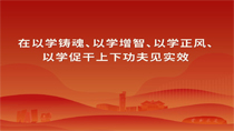 在以學(xué)鑄魂、以學(xué)增智、以學(xué)正風(fēng)、以學(xué)促干上下功夫見(jiàn)實(shí)效